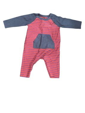 Tea Collection Long Sleeve Onesie 100% Cotton Red Blue Infant Baby 0-3 Months